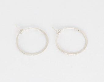 Hoop Earrings - CIRCLE, Silver, Small, Closed Design, Filigree, Thin Hoop Earrings, Hoops, Everyday Jewelry, Birthday Present, Gift Idea