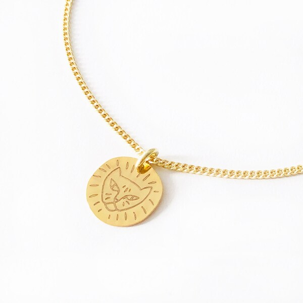 Necklace - LION - 585 gold, birthday gift, beautiful talisman, lucky charm, gift for her, zodiac sign, gift idea, fine gold