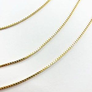 Venetian necklace, 45-70 cm, gold-plated silver, long chain, special silver jewelry, summer jewelry, great layered look, polished edgy chain image 5