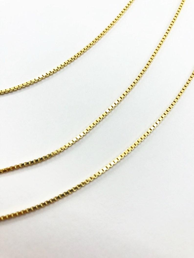 Venetian necklace, 45-70 cm, gold-plated silver, long chain, special silver jewelry, summer jewelry, great layered look, polished edgy chain image 5