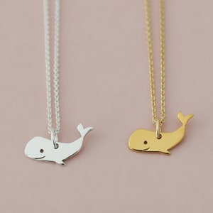 Chain SMALL WHALE, 925 silver gold-plated, filigree chain, special birthday present, sweet summer jewelry, chain with animal pendant, image 10