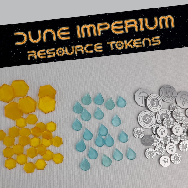 Dune Imperium Resource-tokens (kruiden, water, zonne-energie)