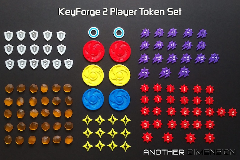 KeyForge Tokens 2 Player Set: 115pcs