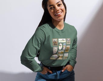 Scotland Postage Stamp Long Sleeve Tee
