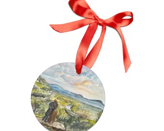 Discovering Fraser's Ridge Ornament with Ribbon