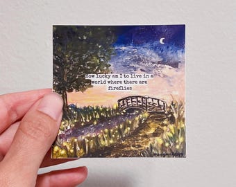 Whimsical Firefly Sticker | Impressionist Style Painting | Uplifting Vibes