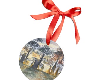 Outlander Craigh na Dun Ornament with Ribbon
