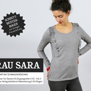 Shirt with small ruffles FRAU SARA paper cut