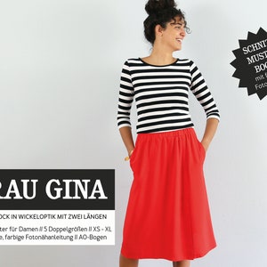 Skirt in wrap look FRAU GINA paper cut