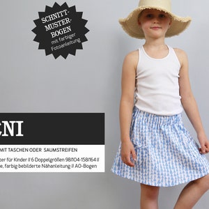 LENI mini skirt for girls, PAPER CUT image 1