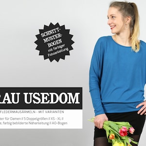 FRAU USEDOM • Batwing shirt, PAPER CUT