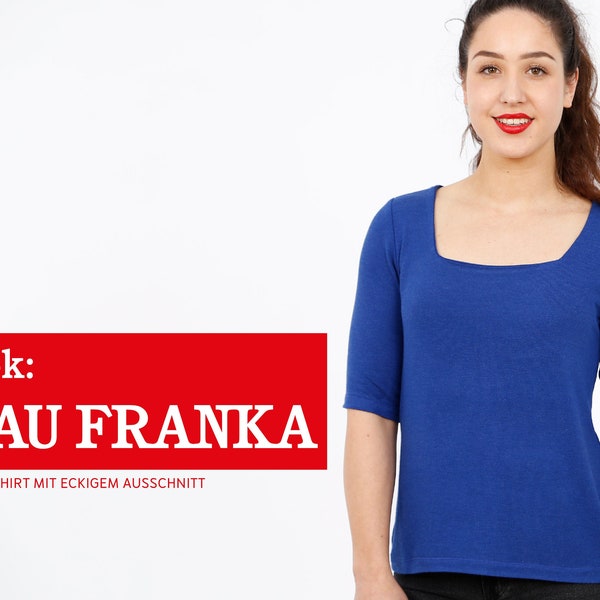 Schlankes Shirt mit eckigem Ausschnitt FRAU FRANKA e-book