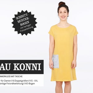 Luftiges Sommerkleid mit Tasche FRAU KONNI Papierschnitt Bild 1