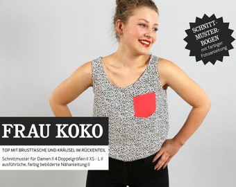 Summer top for webware FRAU KOKO paper cut