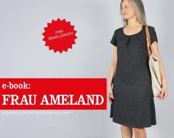 Kleid mit Falten am Ausschnitt FRAU AMELAND e-book