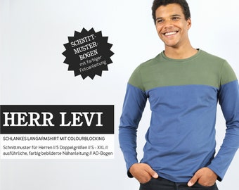 LORD LEVI • Long sleeve shirt with colourblocking, PAPIERSCHNITT