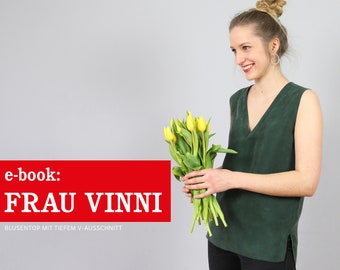 Blouse top with V-neck FRAU VINNI e-book