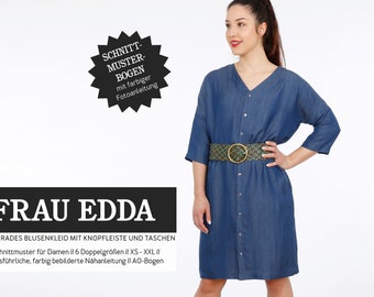 Gerades Blusenkleid FRAU EDDA Papierschnitt