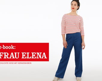 Simple straight leg trousers FRAU ELENA e-book