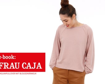 Raglan sweater with blouson sleeves FRAU CAJA e-book