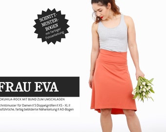 Jersey skirt with cardboard waistband FRAU EVA paper cut