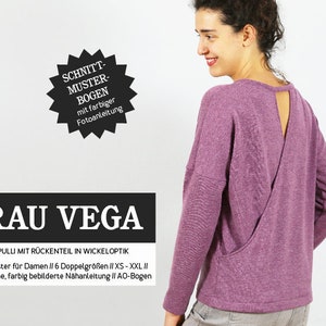 Sweater in wrap look FRAU VEGA paper cut image 1
