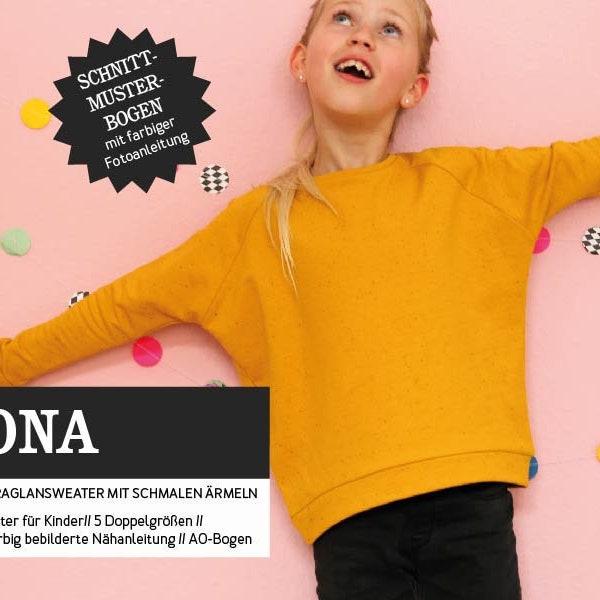 MONA - Raglansweater, PAPIERSCHNITT