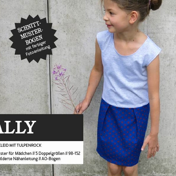 SALLY Mädchenkleid,  PAPIERSCHNITT