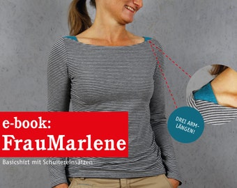 Madame MARLENE • T-shirt basique avec des empiècements aux épaules