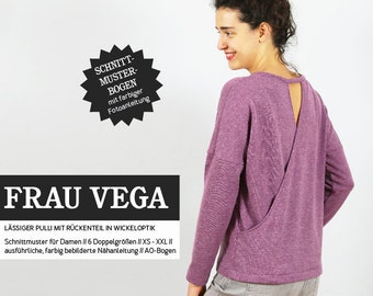 Sweater in wrap look FRAU VEGA paper cut