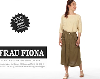 MRS. FIONA • Skirt with button placket, PAPERCUT