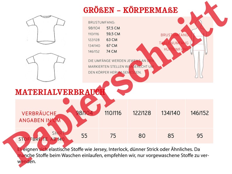 KARLA Sommershirt mit 3/4-Ärmel, Schnittmuster Bild 2