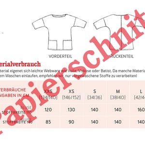 Kurze Bluse mit Taschen FRAU AIKO Papierschnitt Bild 3