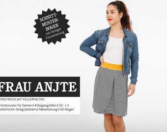 Jersey skirt for women, MRS. ANTJE, paper cut