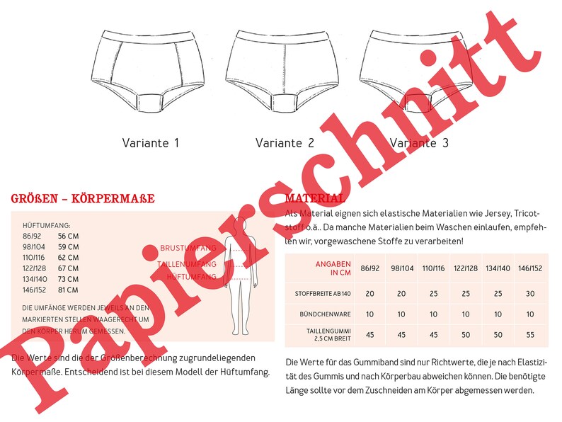 MARLA Girls pants in 3 variants, PAPIERSCHNITT image 3