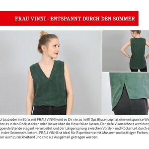 Blouse top with V-neck FRAU VINNI e-book image 2