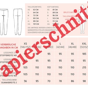 Damenleggings FRAU RIEKE Papierschnitt Bild 3