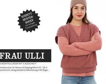 Pull avec col en V FRAU ULLI papier découpé