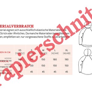 Kapuzensweater für Damen FRAU TONI Papierschnitt Bild 3