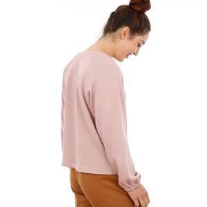 Raglan sweater with blouson sleeves FRAU CAJA paper cut image 9