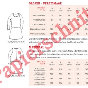 Sweatkleid FRAU FANNIE Papierschnitt Bild 4