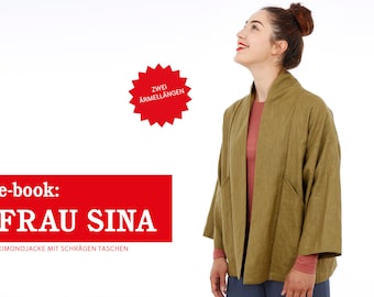 Kimono jacket with slanted pockets FRAU SINA e-book