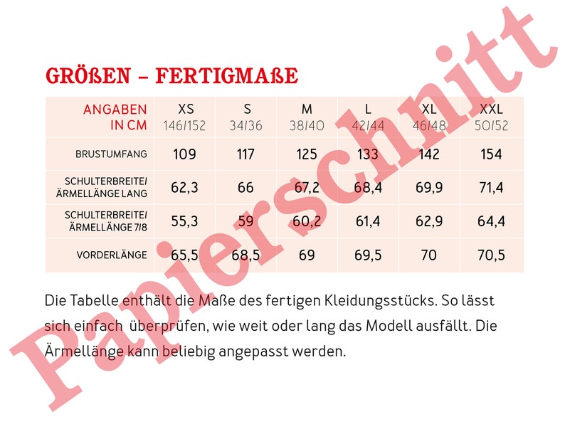 Peut inclure: Un tableau montrant les mesures de taille en centim&egrave;tres pour diff&eacute;rentes tailles de v&ecirc;tements, y compris XS, S, M, L, XL et XXL. Le tableau comprend les mesures du buste, de la largeur des &eacute;paules, de la longueur des manches et de la longueur du devant.