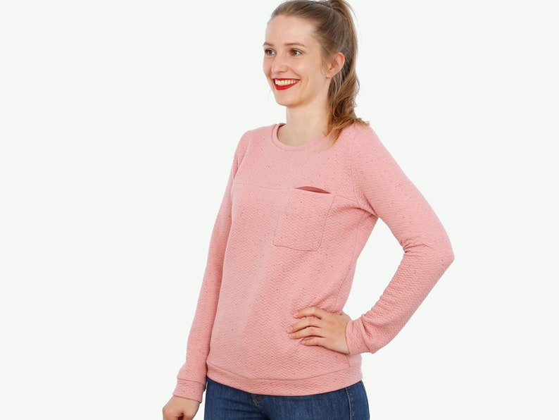 Sweater mit Brusttasche FRAU BENTE Papierschnitt Bild 4