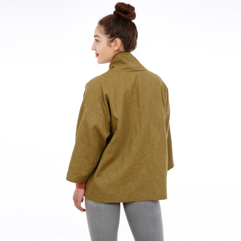 Veste kimono à poches obliques FRAU SINA papier découpé image 7