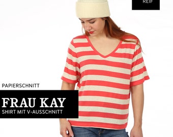 V-Shirt • FRAU KAY, Papierschnitt