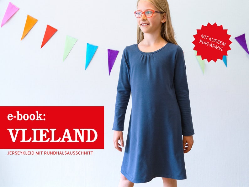 Jerseykleid mit Rundhalsausschnitt, VLIELAND, e-book Bild 1