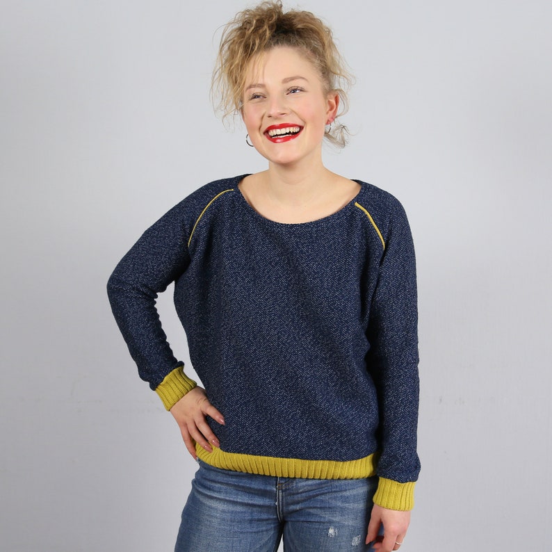 Raglan sweater FRAU MONA paper cut image 10