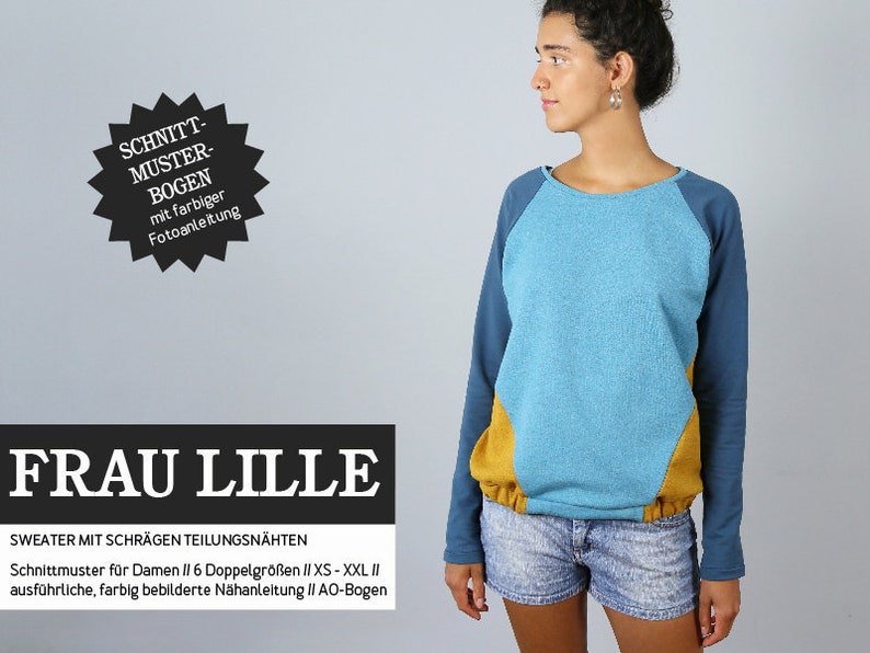 MUJERES LILLE Raglansweater, PAPIERSCHNITT imagen 1