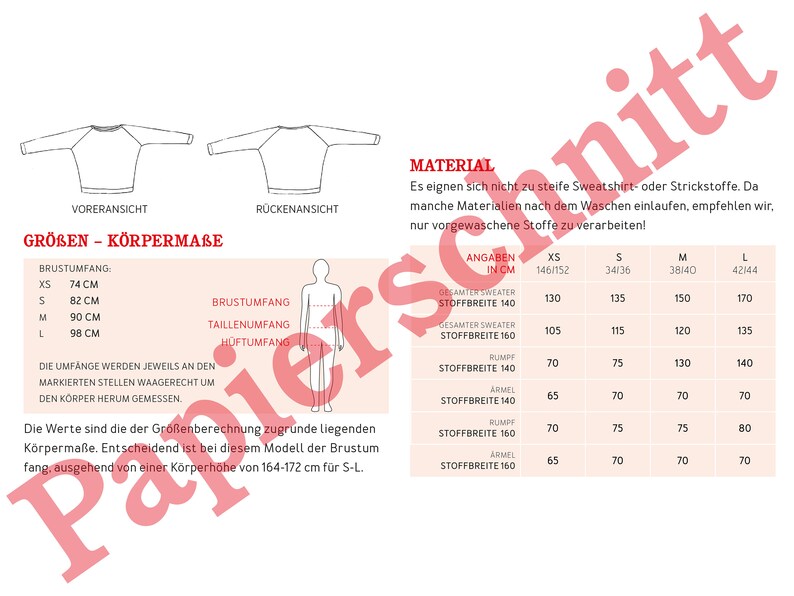 Raglan sweater FRAU MONA paper cut image 2